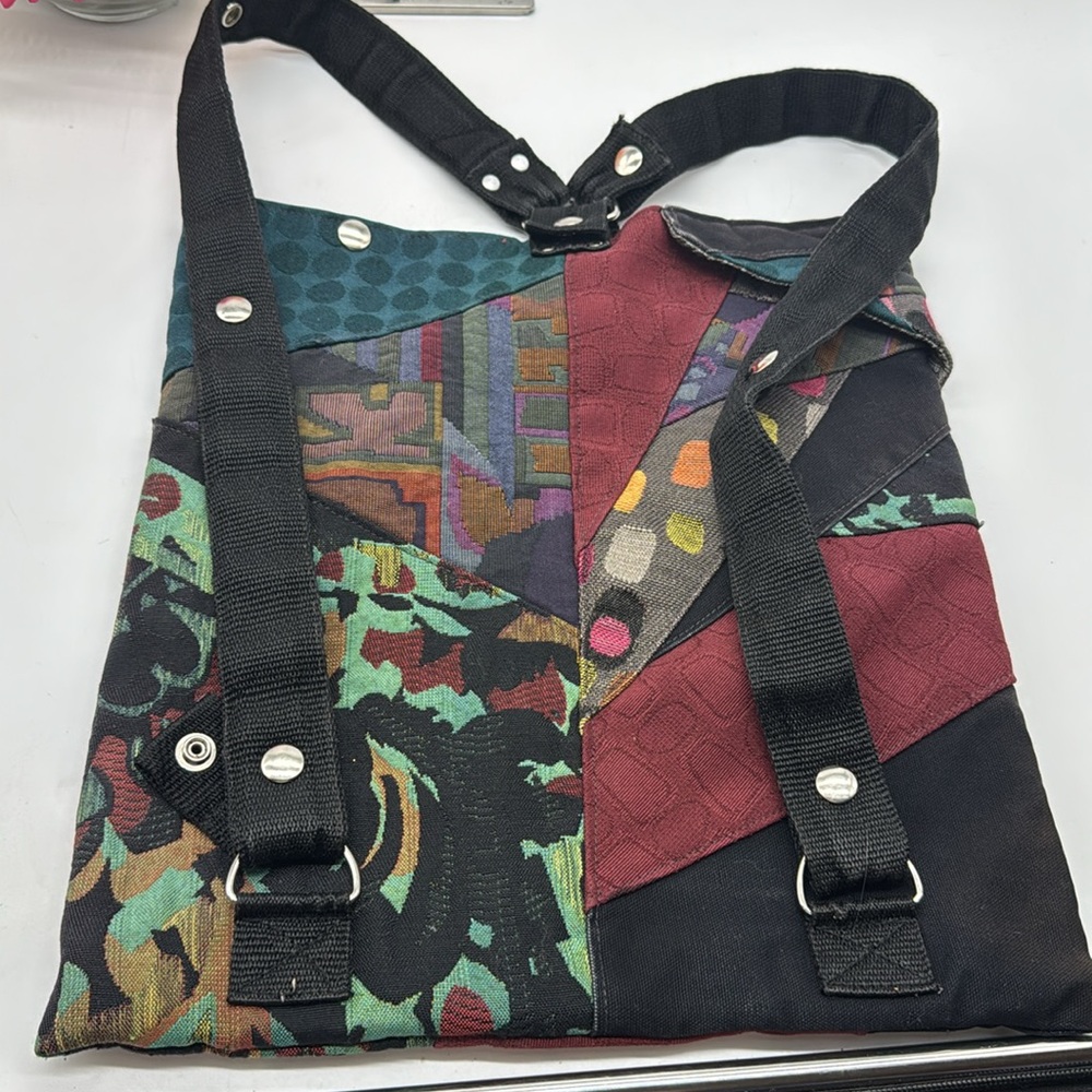 Carogi Carson Rogers Multi Color Patchwork Backpa… - image 5